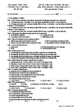 Đề thi kiểm tra chuyên đề lần 4 môn Sinh học Lớp 11 - Mã đề 485 - Năm học 2018-2019 - Trường THPT Liễn Sơn